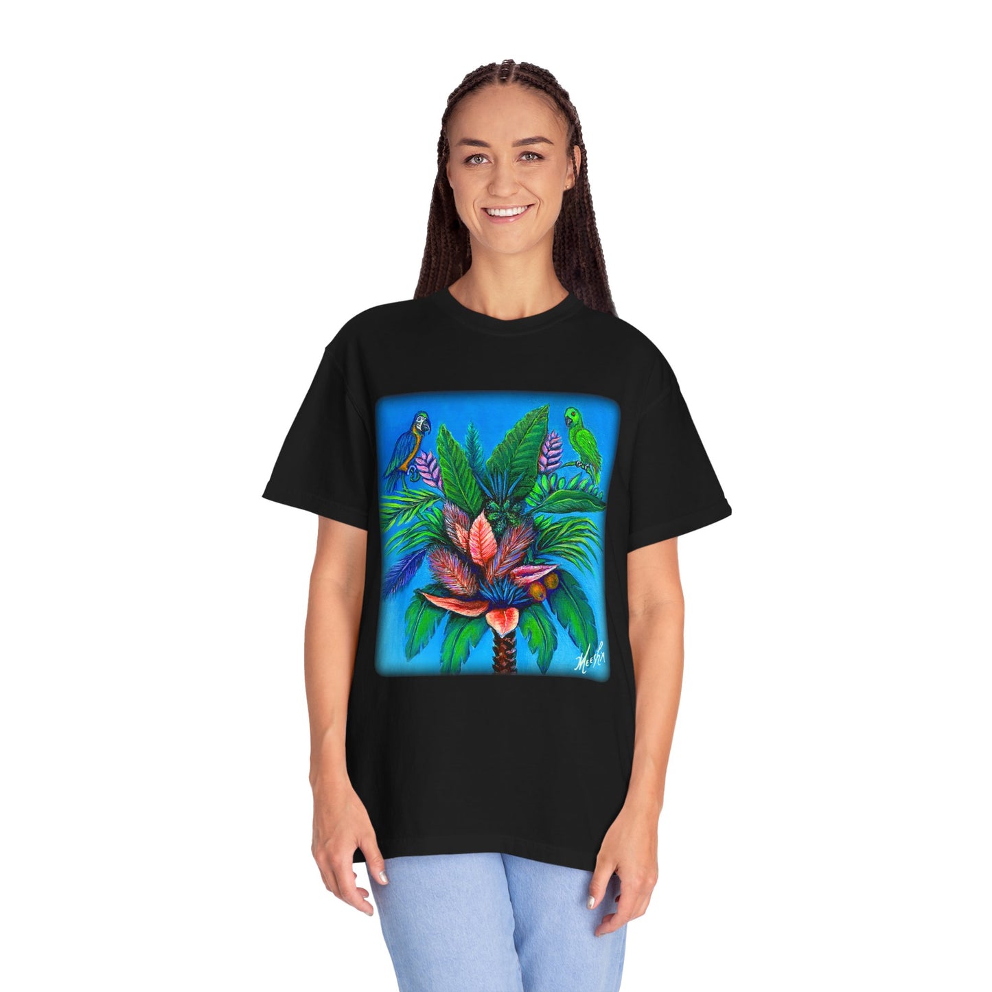 Palm Tree of Life Unisex Garment-Dyed T-shirt