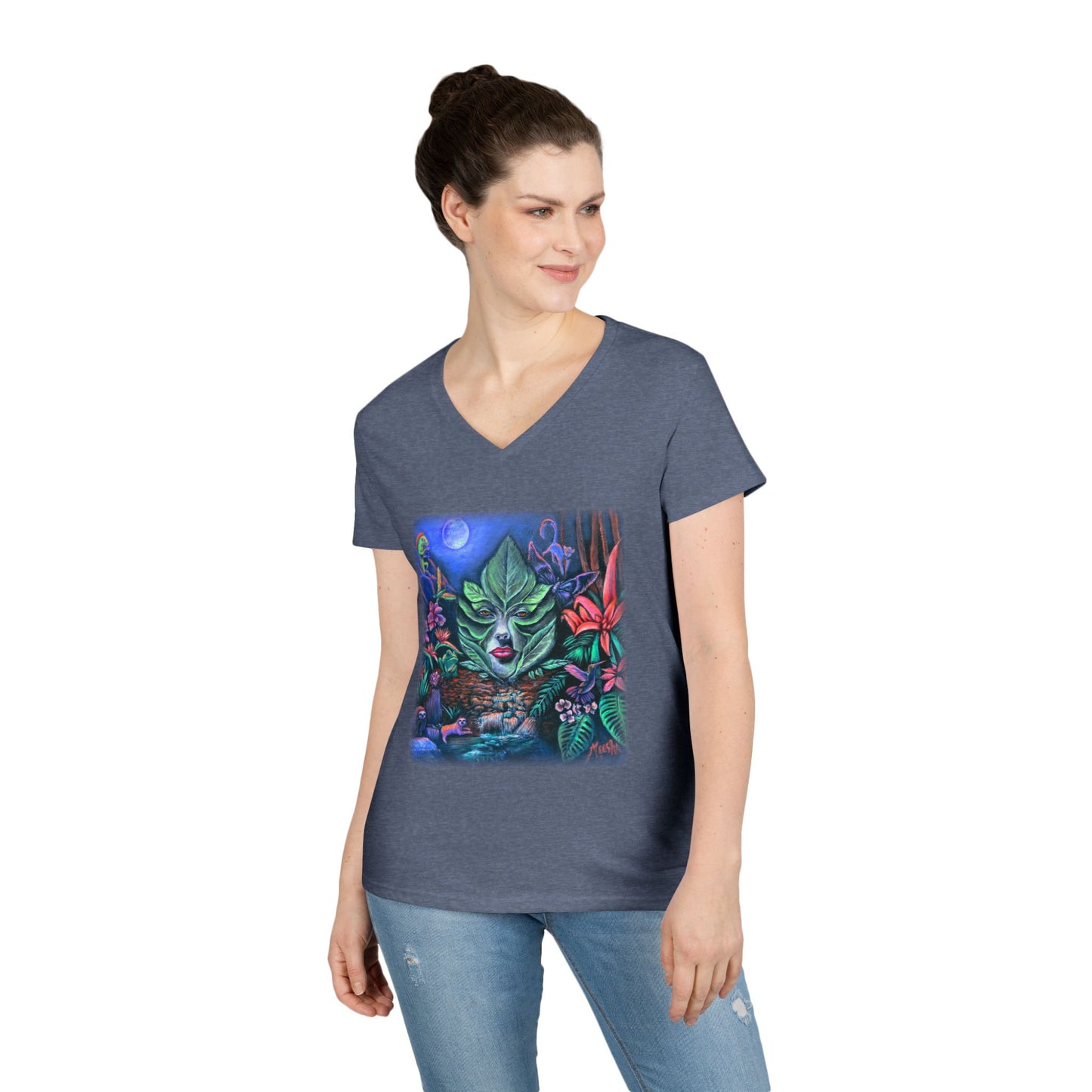 Moonlight Mischief Ladies' V-Neck T-Shirt
