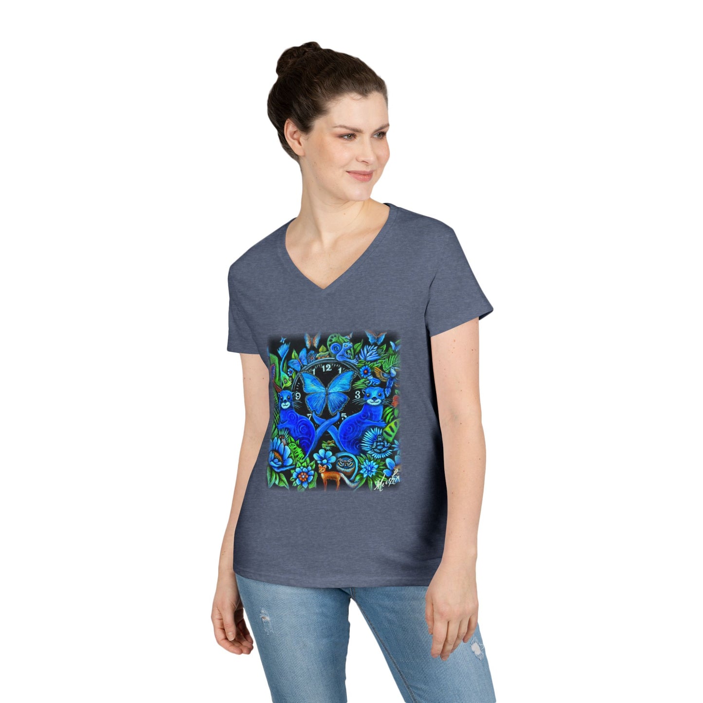 Out of Time Ladies' V-Neck T-Shirt