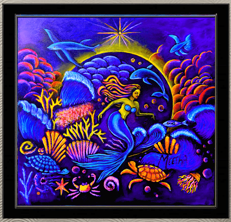 Celestial Extraterrestrial HiFi Framed Canvas Painting