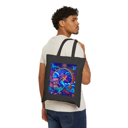Celestial Extraterrestrial I High-quality Cotton Canvas Tote Bag