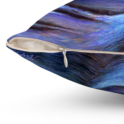 Whimsical Wavehopper Spun Polyester Square Pillow