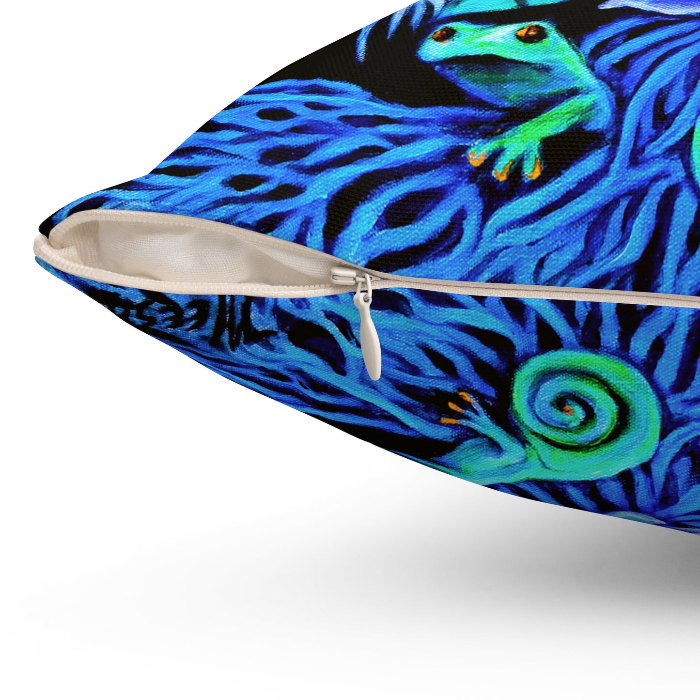 Out of the blue Spun Polyester Square Pillow