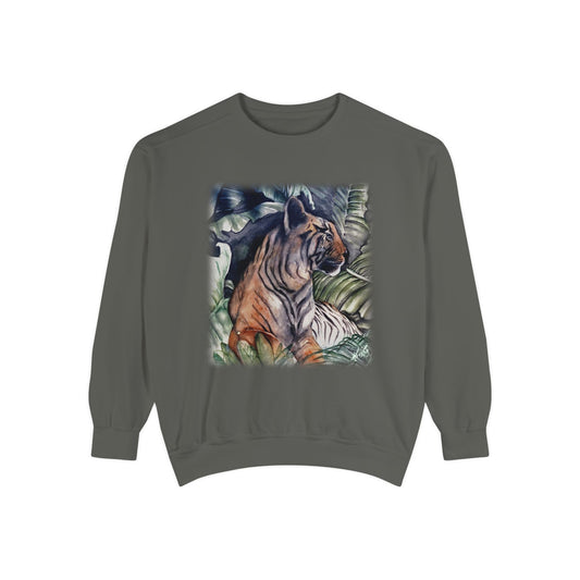 Watchful Warrior Unisex Garment-Dyed Sweatshirt
