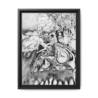 Alice In Blunderland Framed Canvas Print