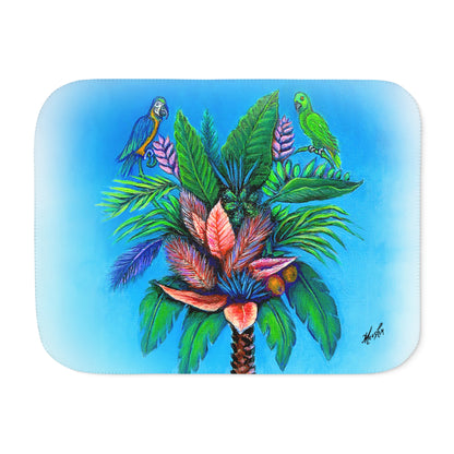 Palm Tree of Life Sherpa Blanket