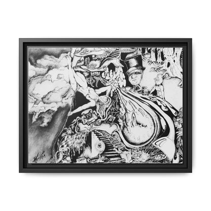 Alice In Blunderland Framed Canvas Print