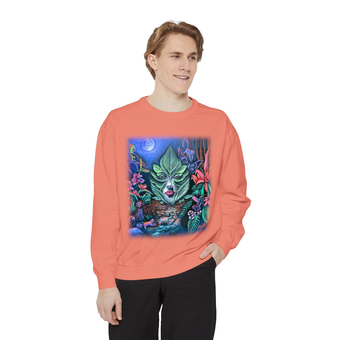 Moonlight Mischief Unisex Garment-Dyed Sweatshirt
