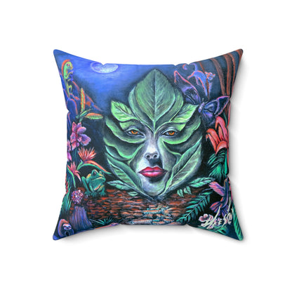 Moonlight Mischief Spun Polyester Square Pillow