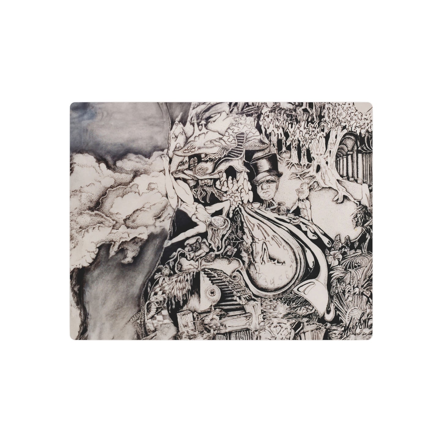 Alice In Blunderland Metal Art Sign