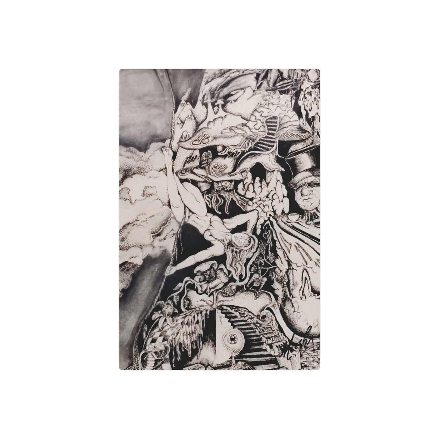 Alice In Blunderland Metal Art Sign