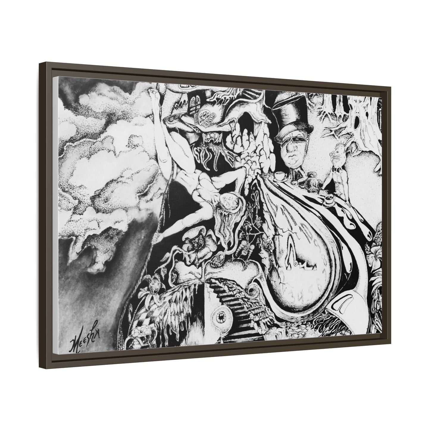 Alice In Blunderland Framed Canvas Print