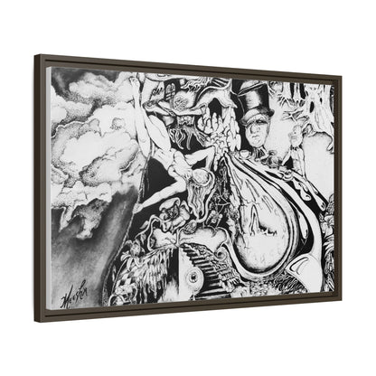 Alice In Blunderland Framed Canvas Print