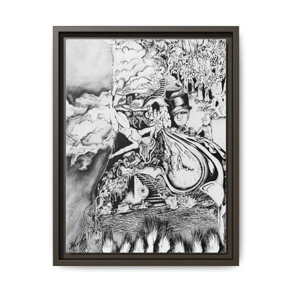 Alice In Blunderland Framed Canvas Print