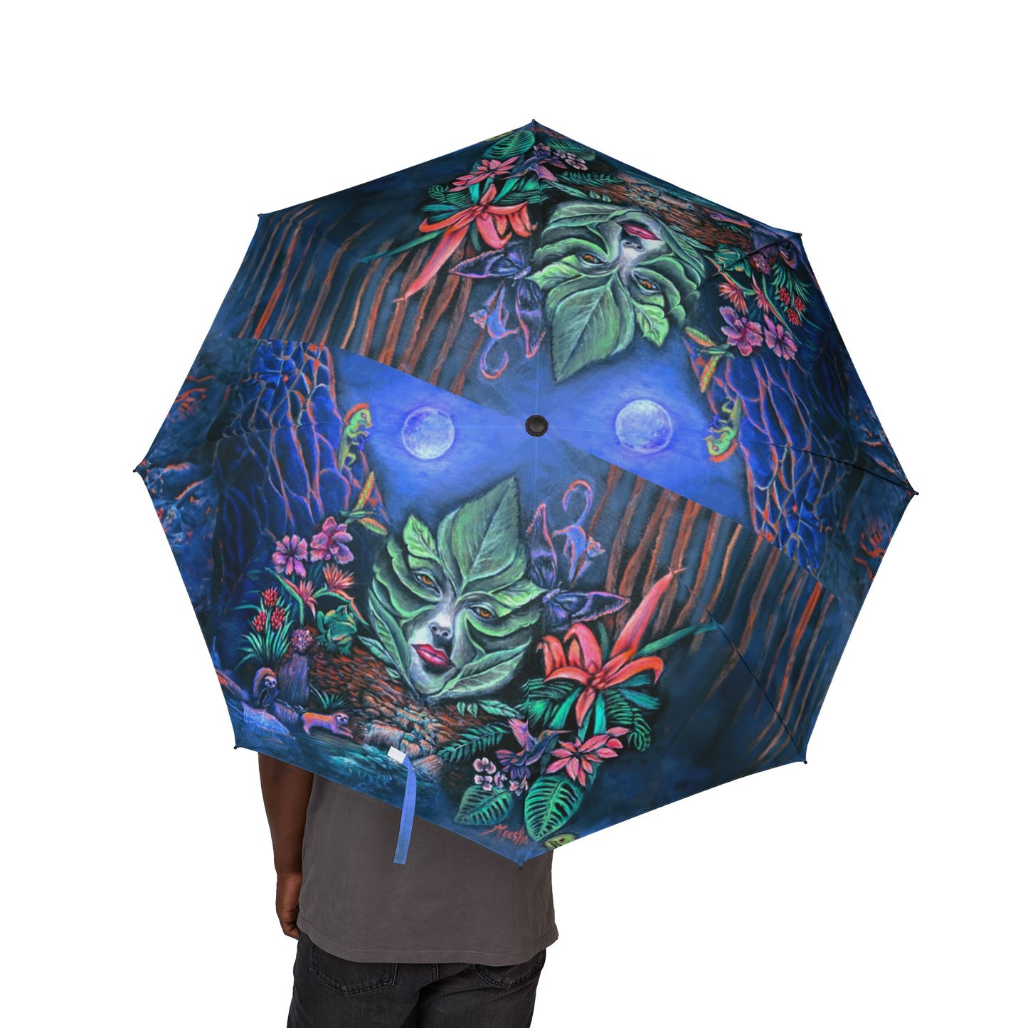 Moonlight Mischief Foldable Umbrella