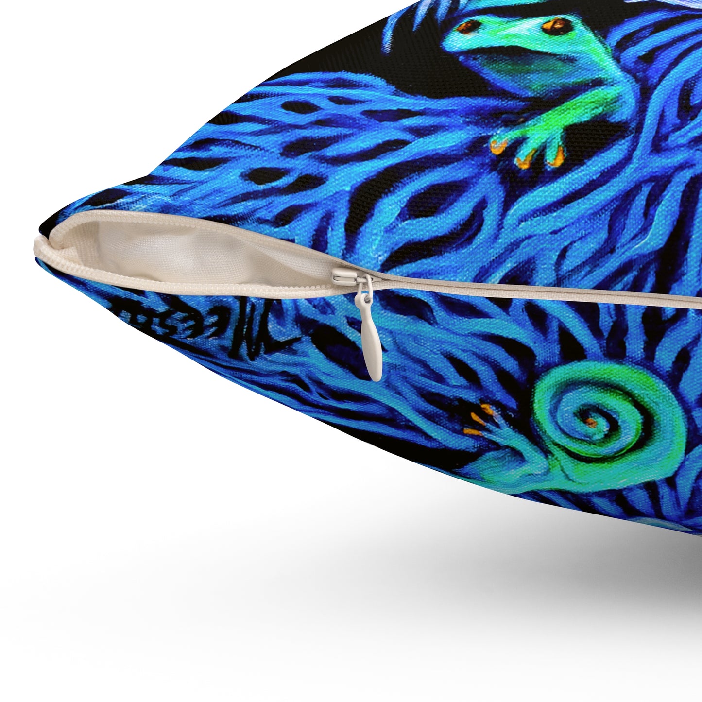 Out of the blue Spun Polyester Square Pillow