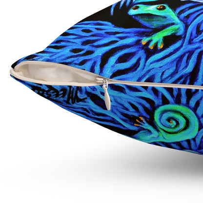 Out of the blue Spun Polyester Square Pillow