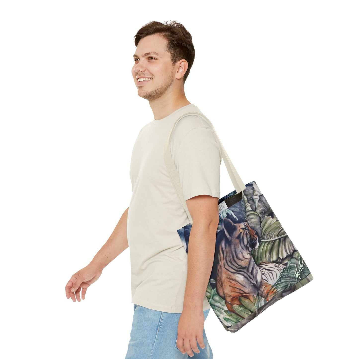 Watchful Warrior Tiger Tote Bag