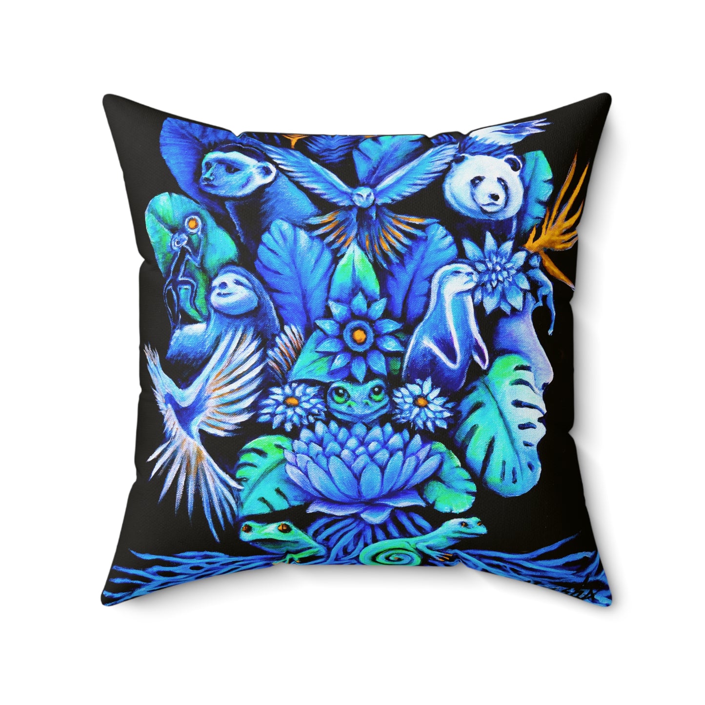 Out of the blue Spun Polyester Square Pillow