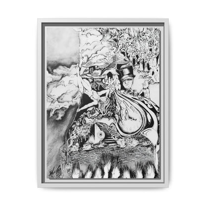Alice In Blunderland Framed Canvas Print