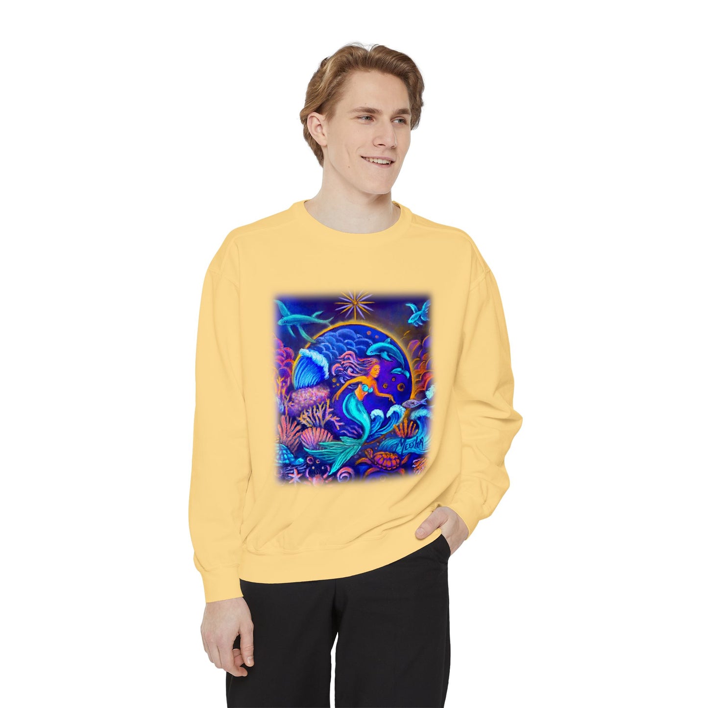 Celestrial Extraterrestrial Unisex Garment-Dyed Sweatshirt