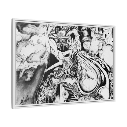 Alice In Blunderland Framed Canvas Print