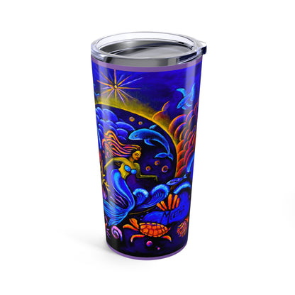 Celestial Extraterrestrial Scene II 20oz Tumbler - Colorful Marine Life Travel Mug