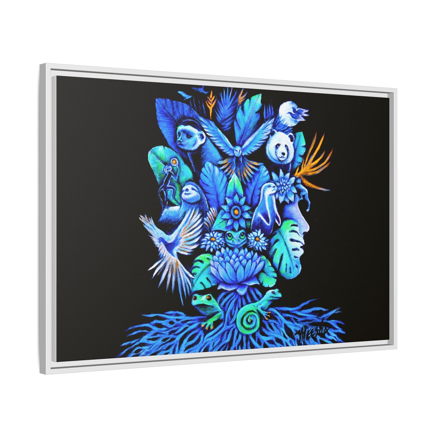 Out of The Blue Framed Canvas Print