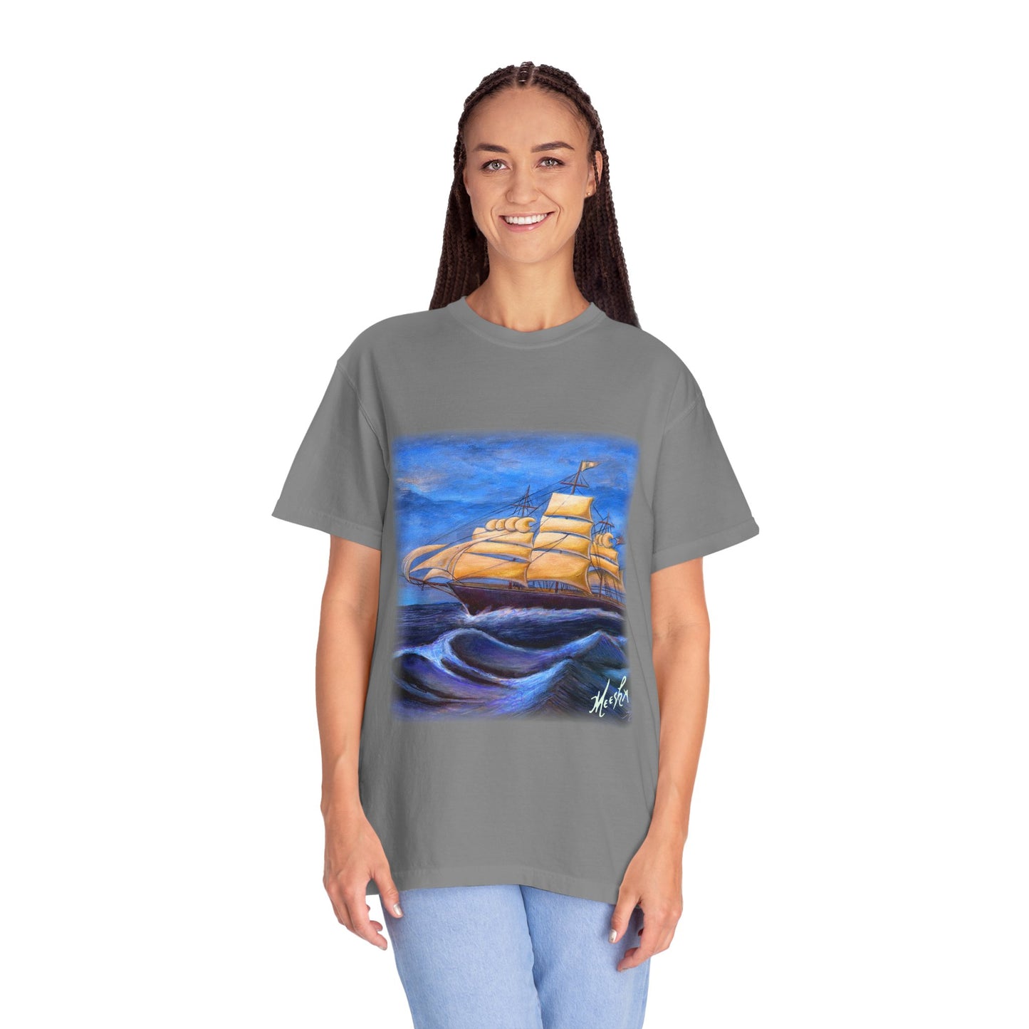 Whimsical Wavehopper Unisex Garment-Dyed T-shirt
