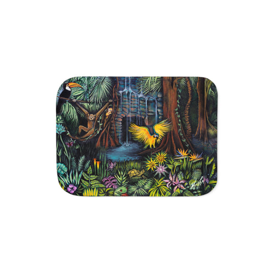 Colorful and Cozy Amazonia Favorite Sherpa Blanket