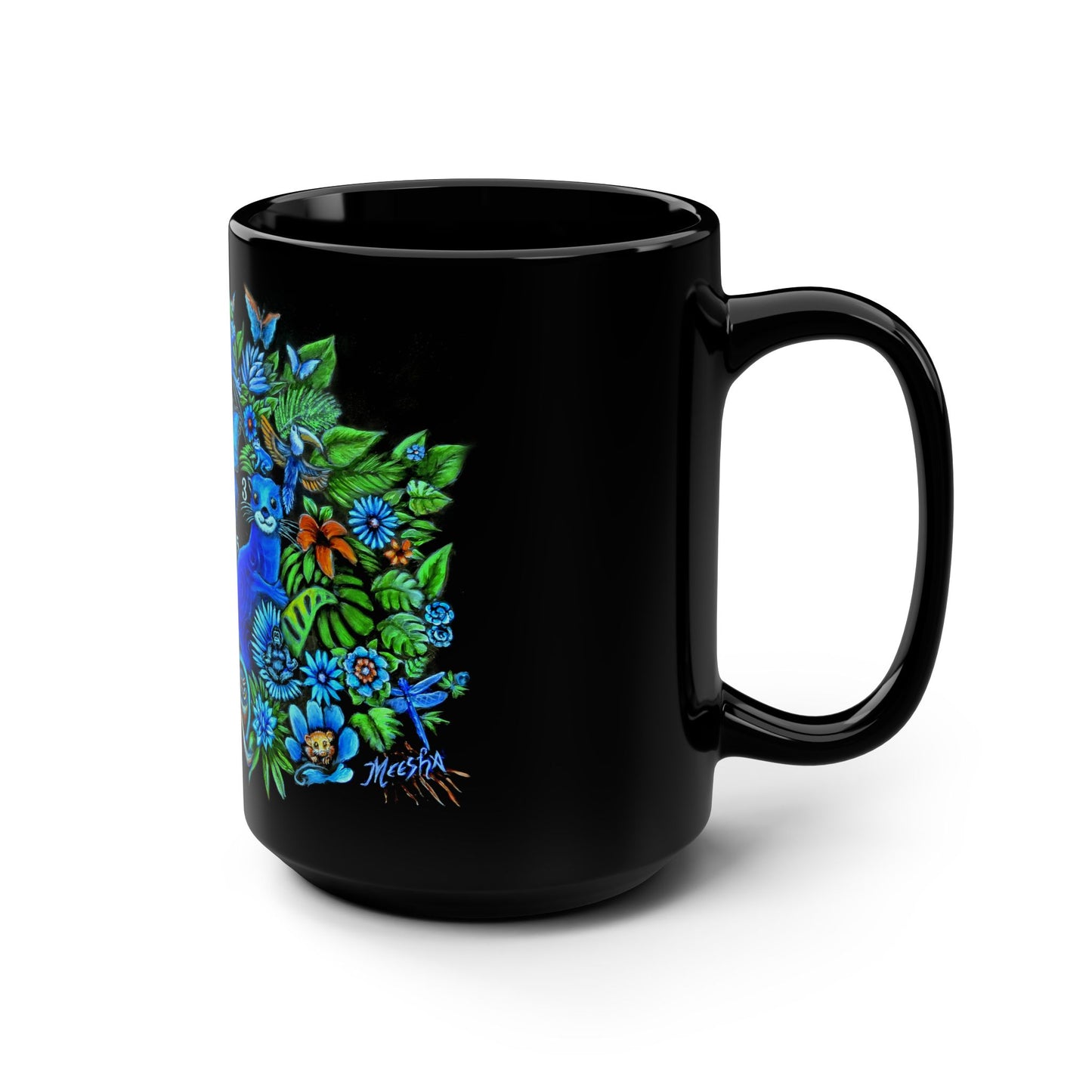Out of Time Black Mug, 15oz