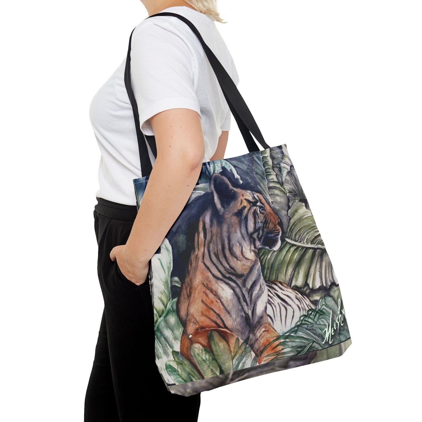 Watchful Warrior Tiger Tote Bag