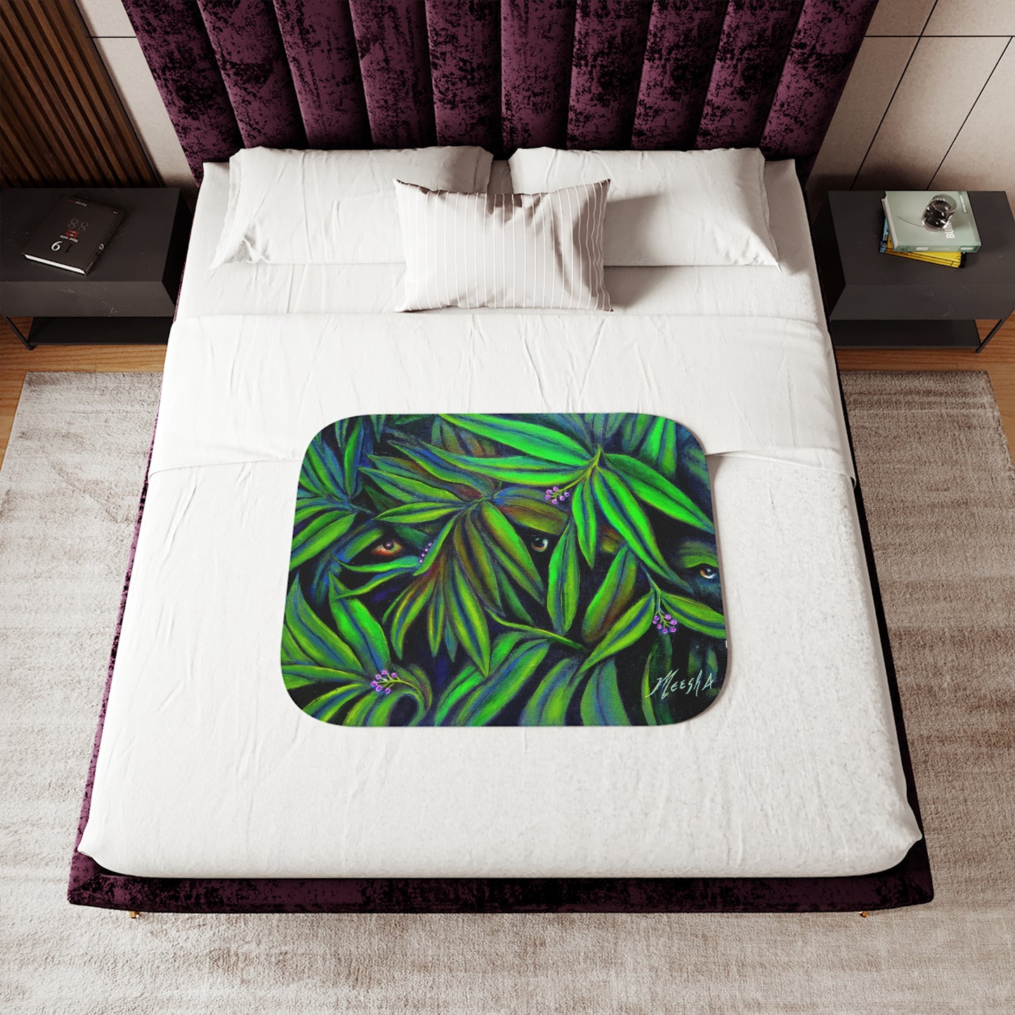 Colorful and Cozy Jeepers Peepers Sherpa Blanket