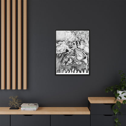 Alice In Blunderland Framed Canvas Print