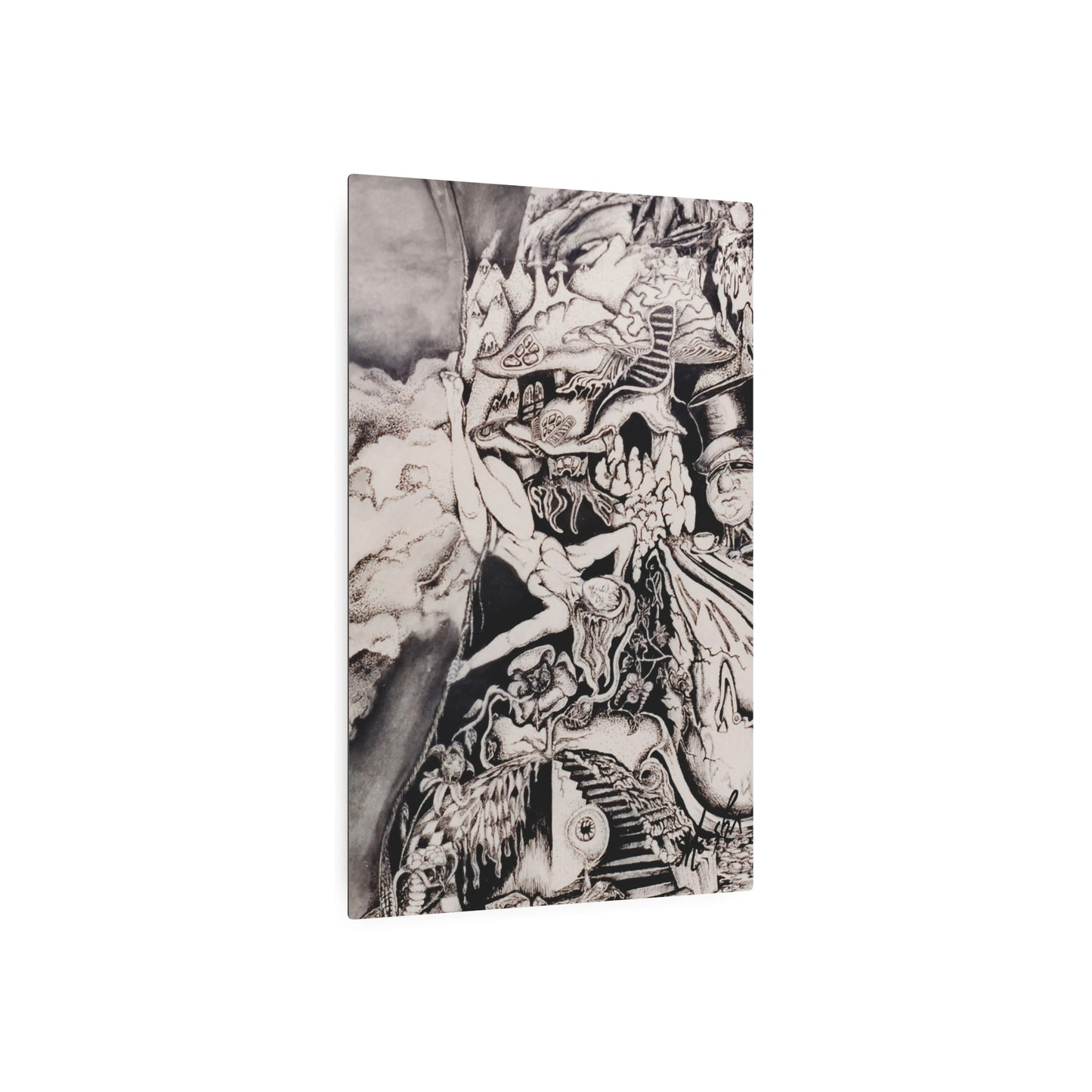 Alice In Blunderland Metal Art Sign