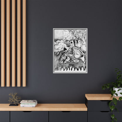 Alice In Blunderland Framed Canvas Print