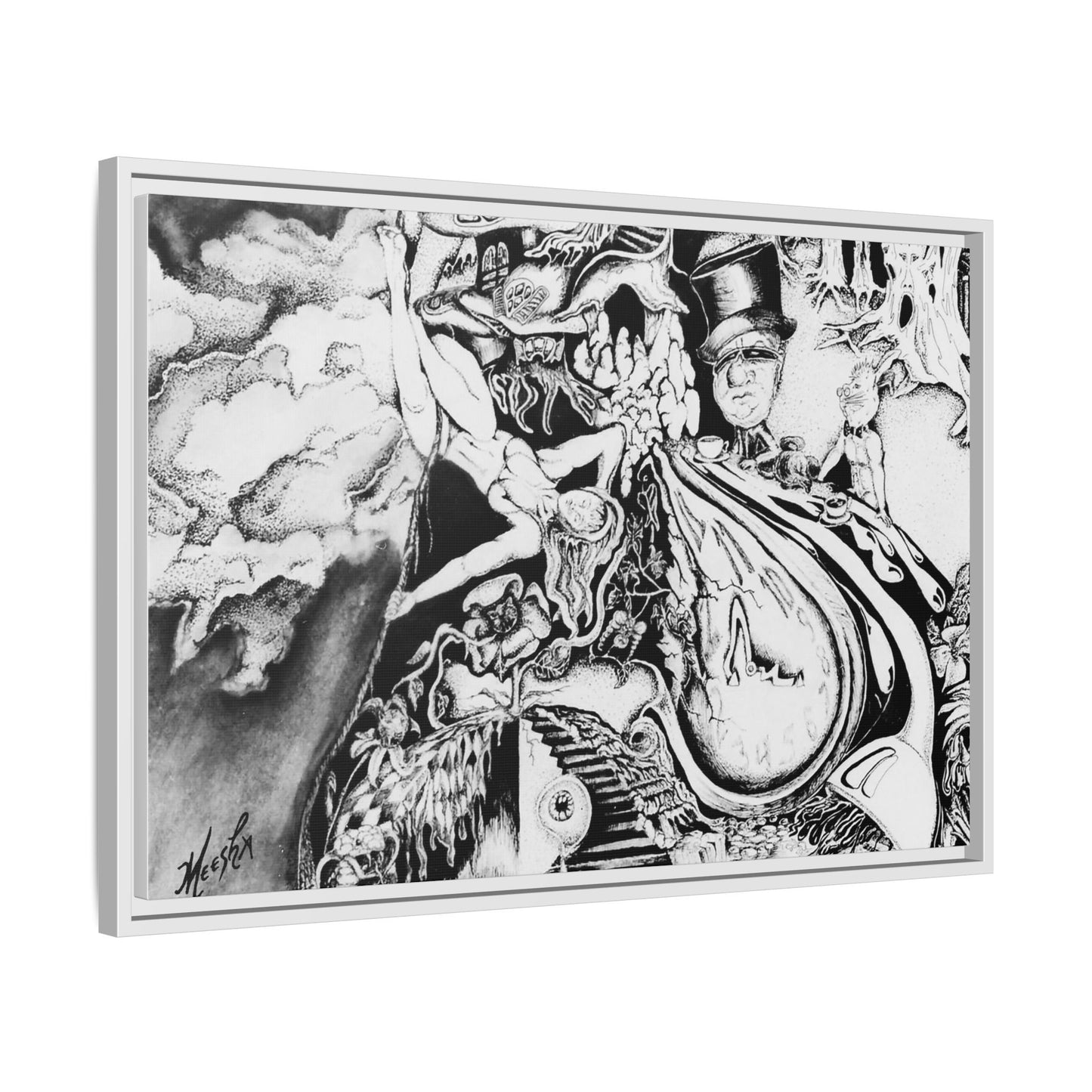 Alice In Blunderland Framed Canvas Print