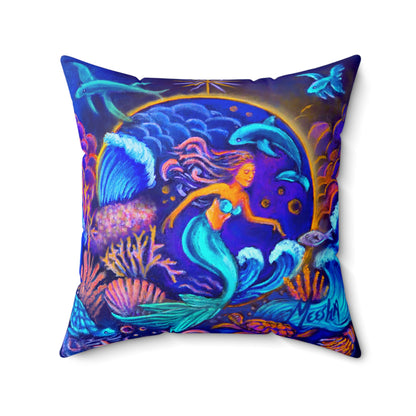 Celestrial Extraterrestrial Spun Polyester Square Pillow