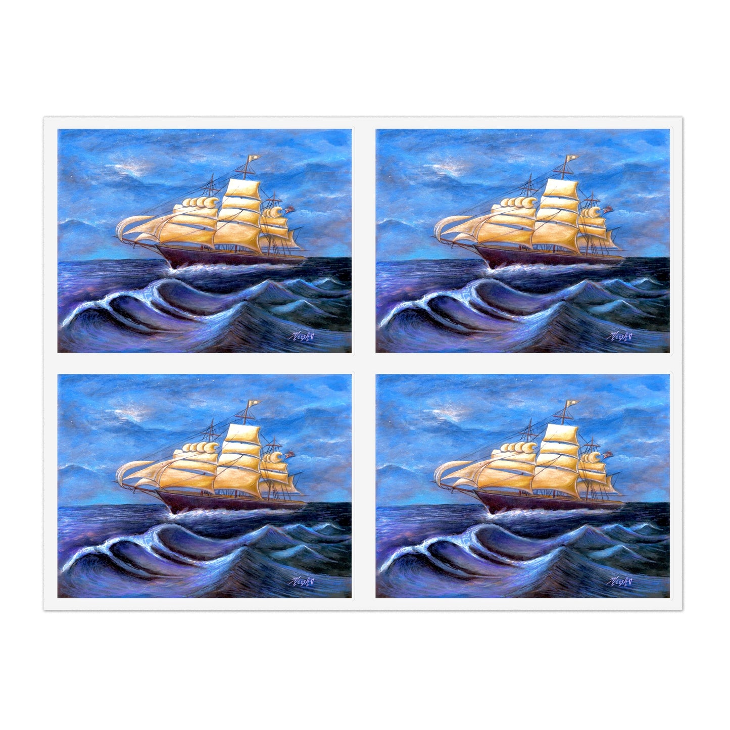 Whimsical Wavehopper Sticker Sheets, 6"x4"