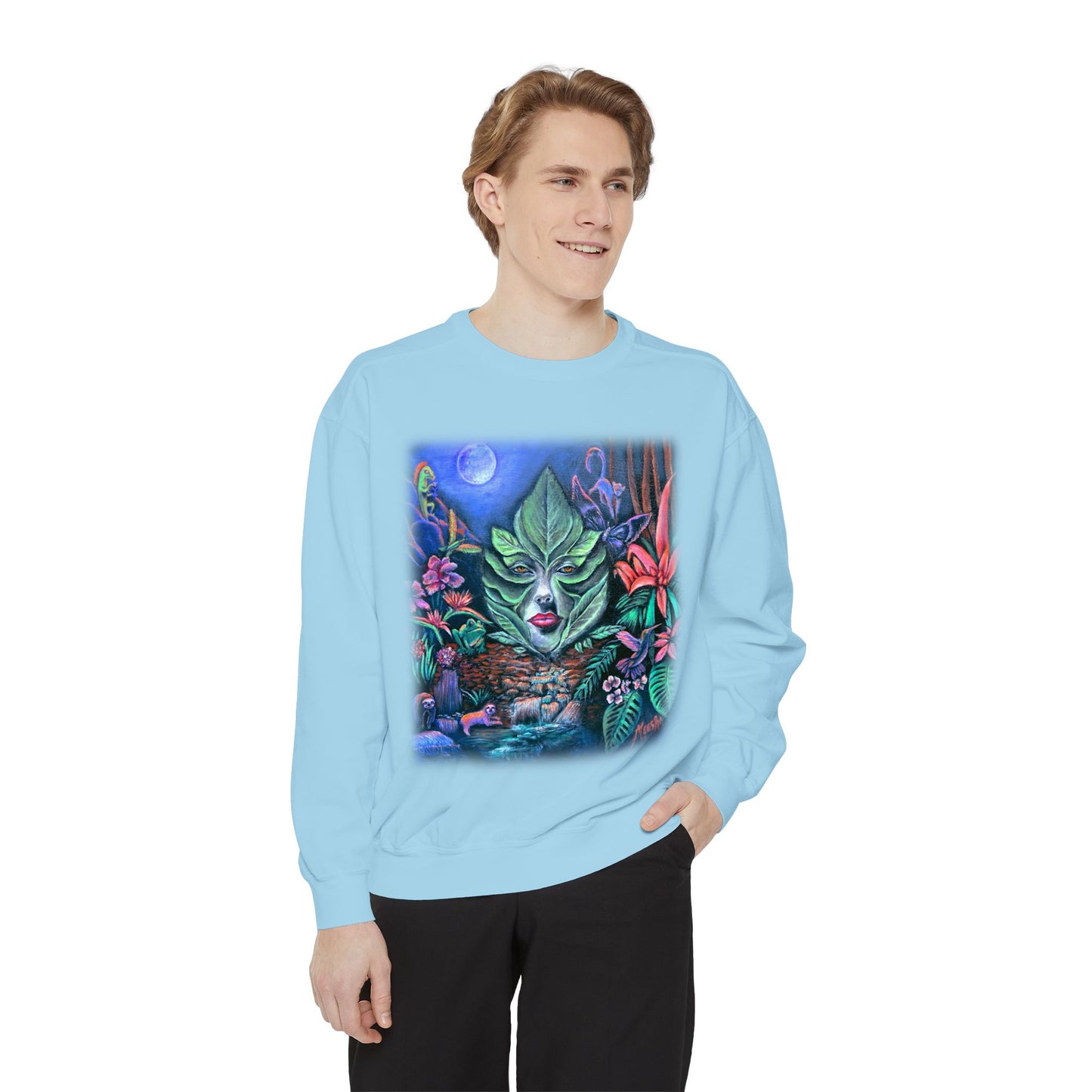 Moonlight Mischief Unisex Garment-Dyed Sweatshirt