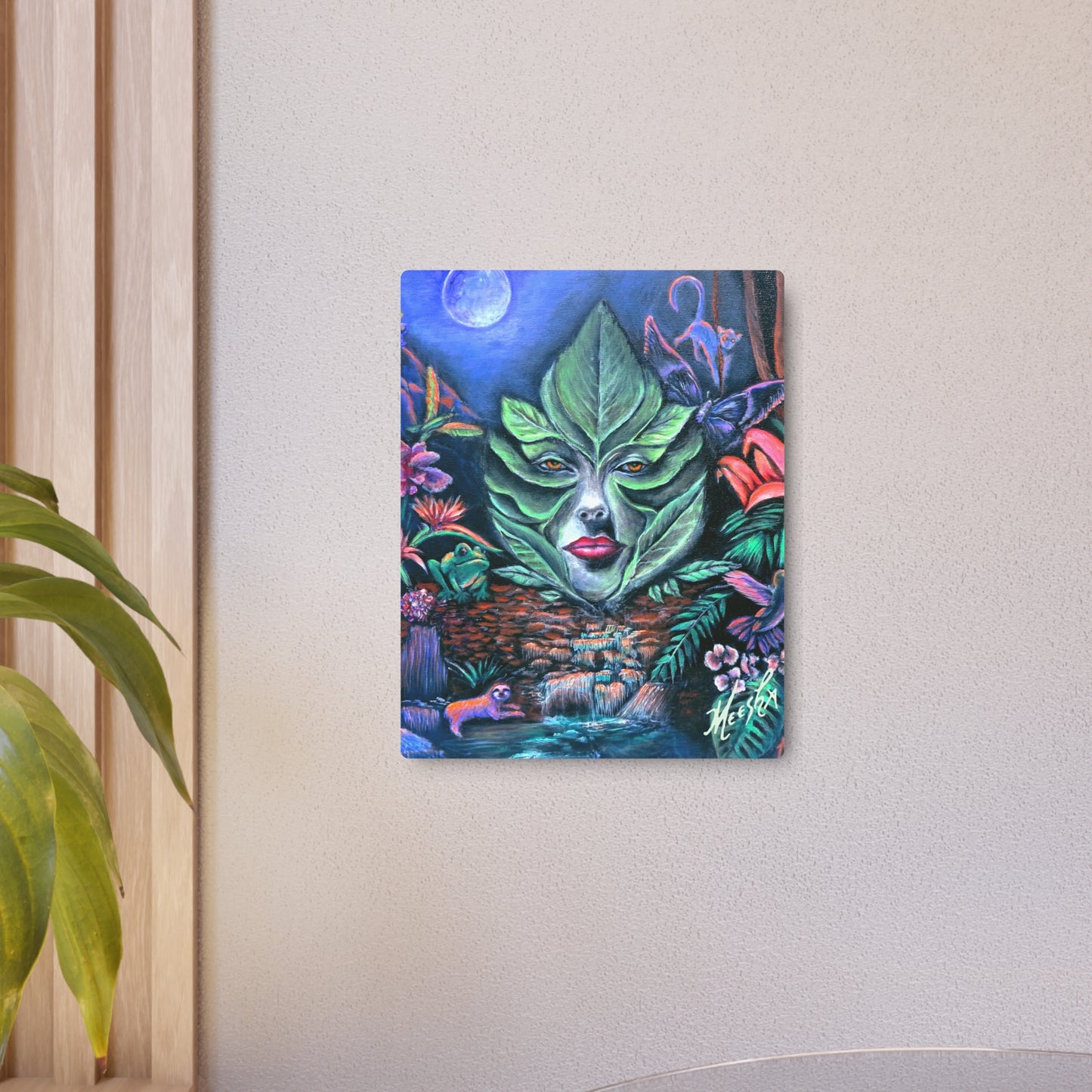 Moonlight Mischief Metal Art Sign