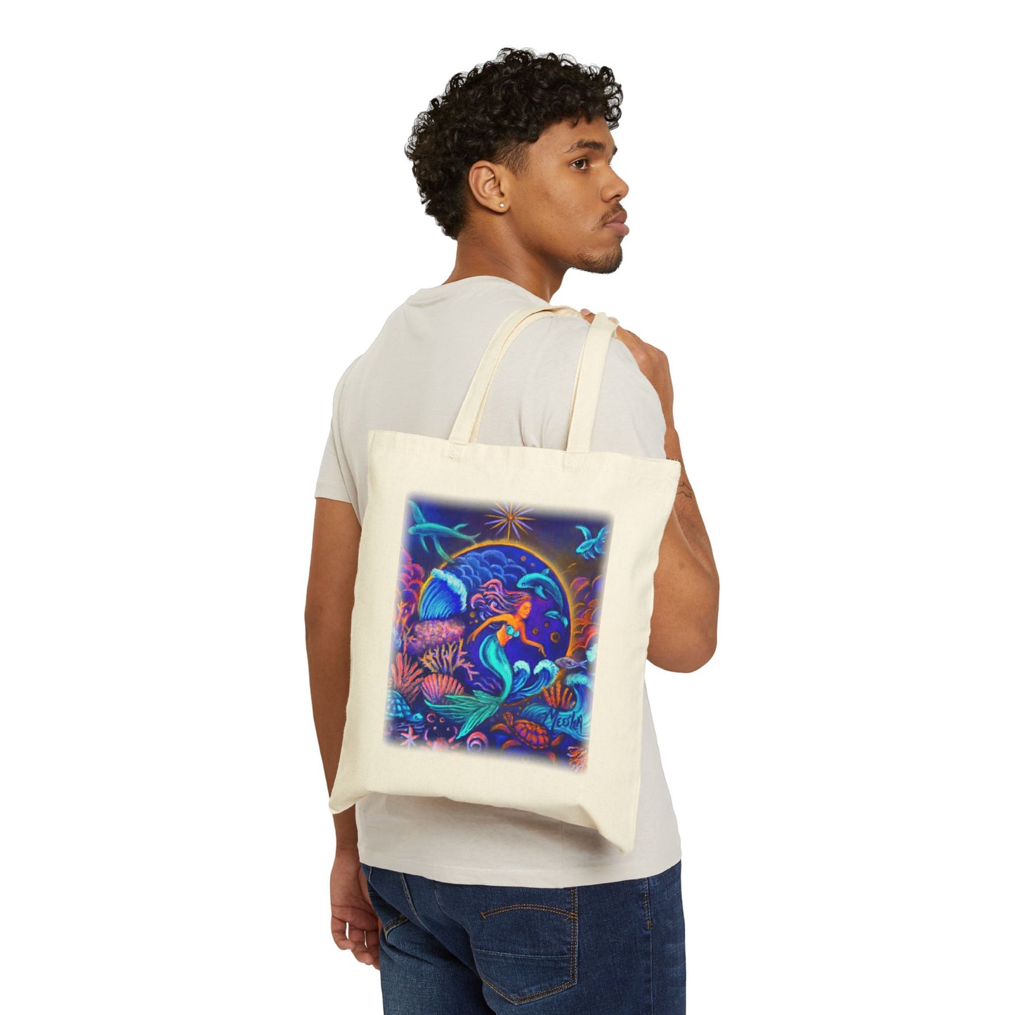 Celestial Extraterrestrial I High-quality Cotton Canvas Tote Bag