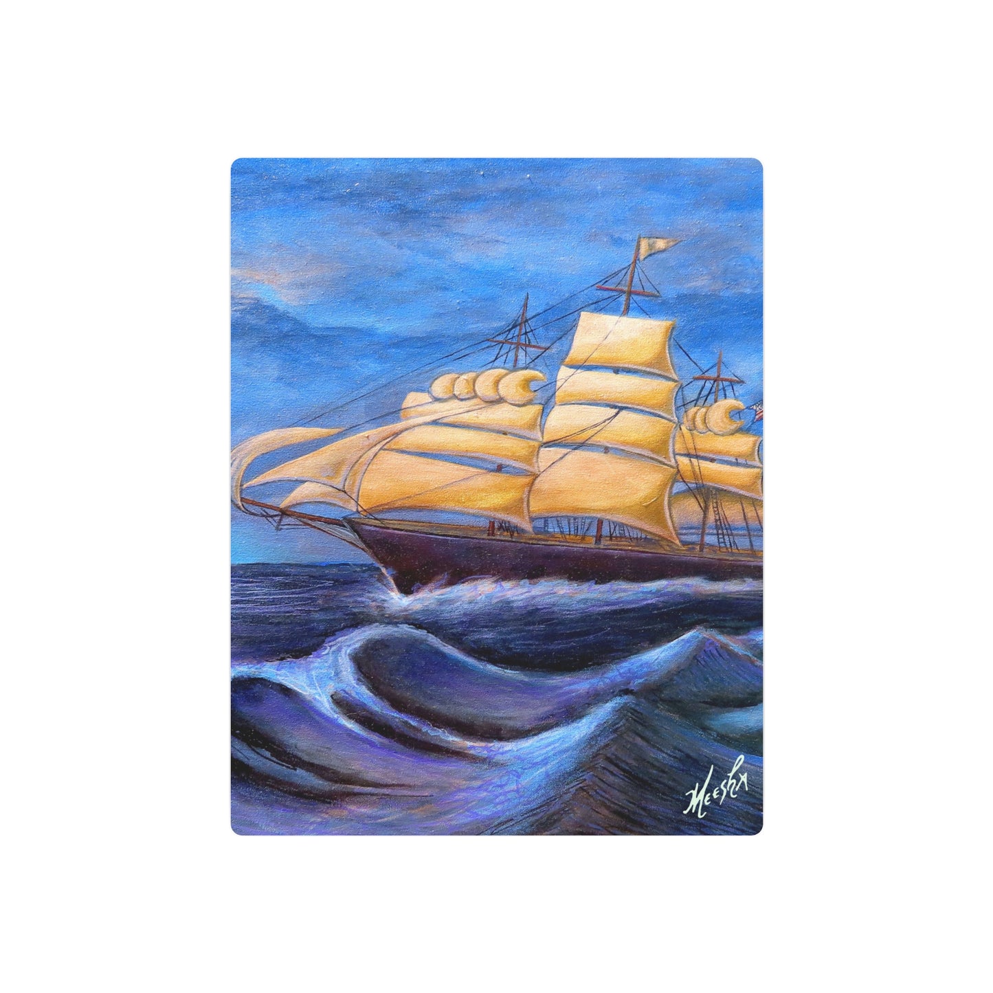 Whimsical Wavehopper Metal Art Sign