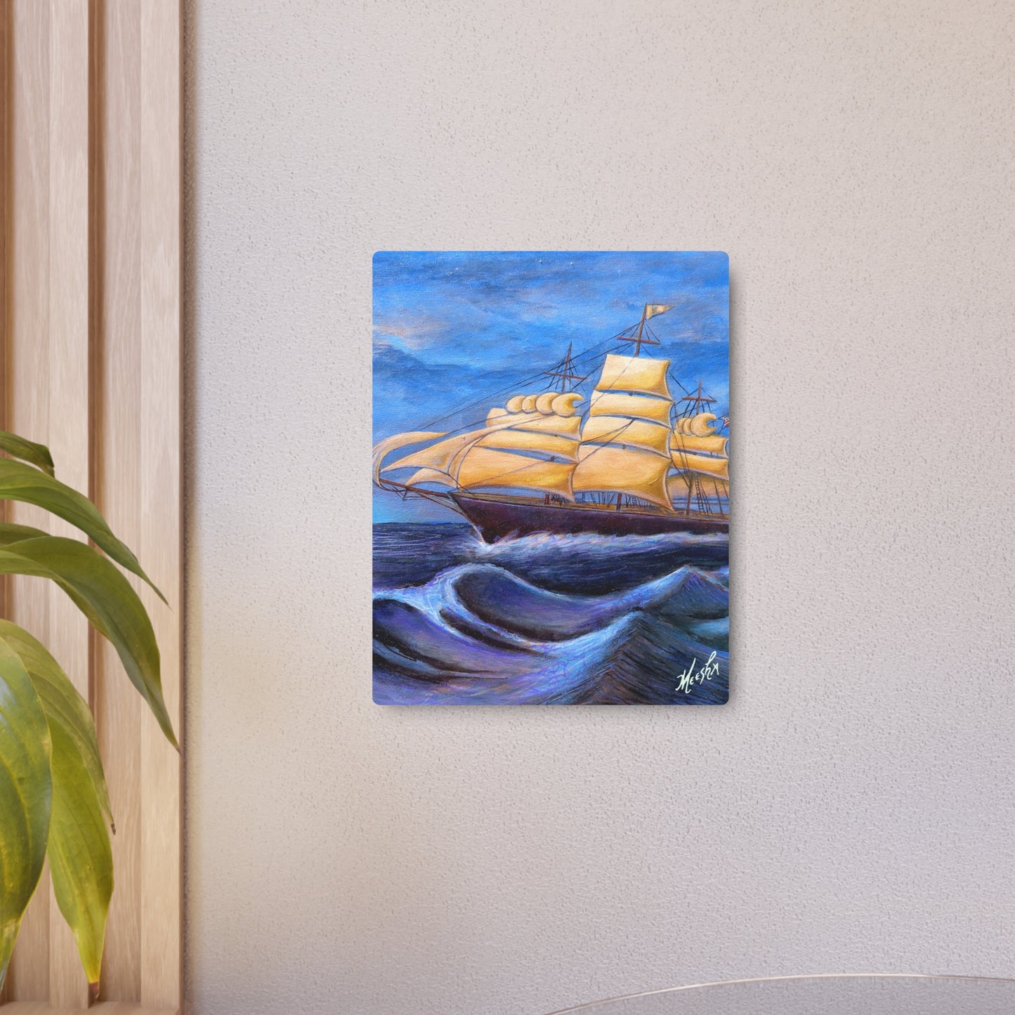 Whimsical Wavehopper Metal Art Sign