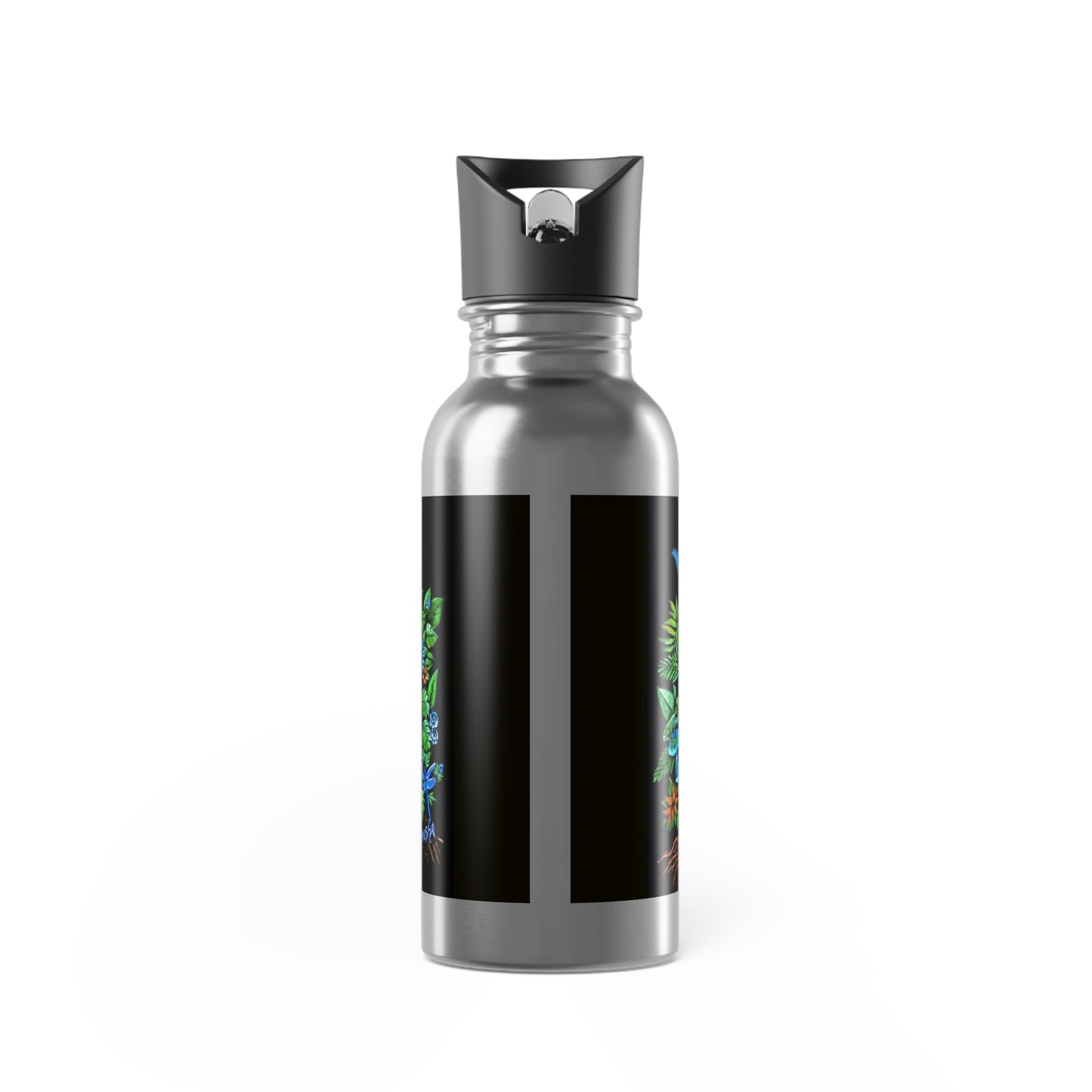 "Out of time" Stainless Steel 20 oz Water Bottle With Straw