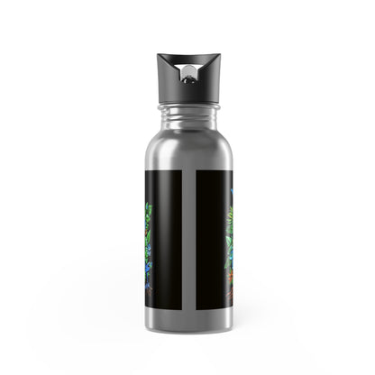 "Out of time" Stainless Steel 20 oz Water Bottle With Straw