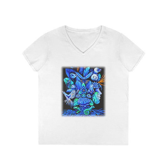Out of the blue Ladies' V-Neck T-Shirt