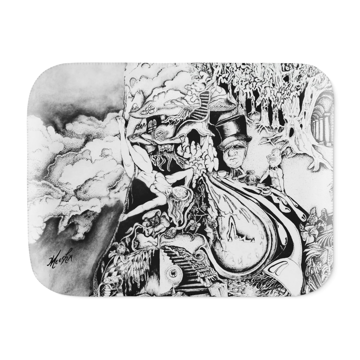 Alice In Blunderland Sper Snuggly Sherpa Blanket