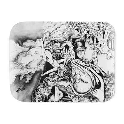 Alice In Blunderland Sper Snuggly Sherpa Blanket