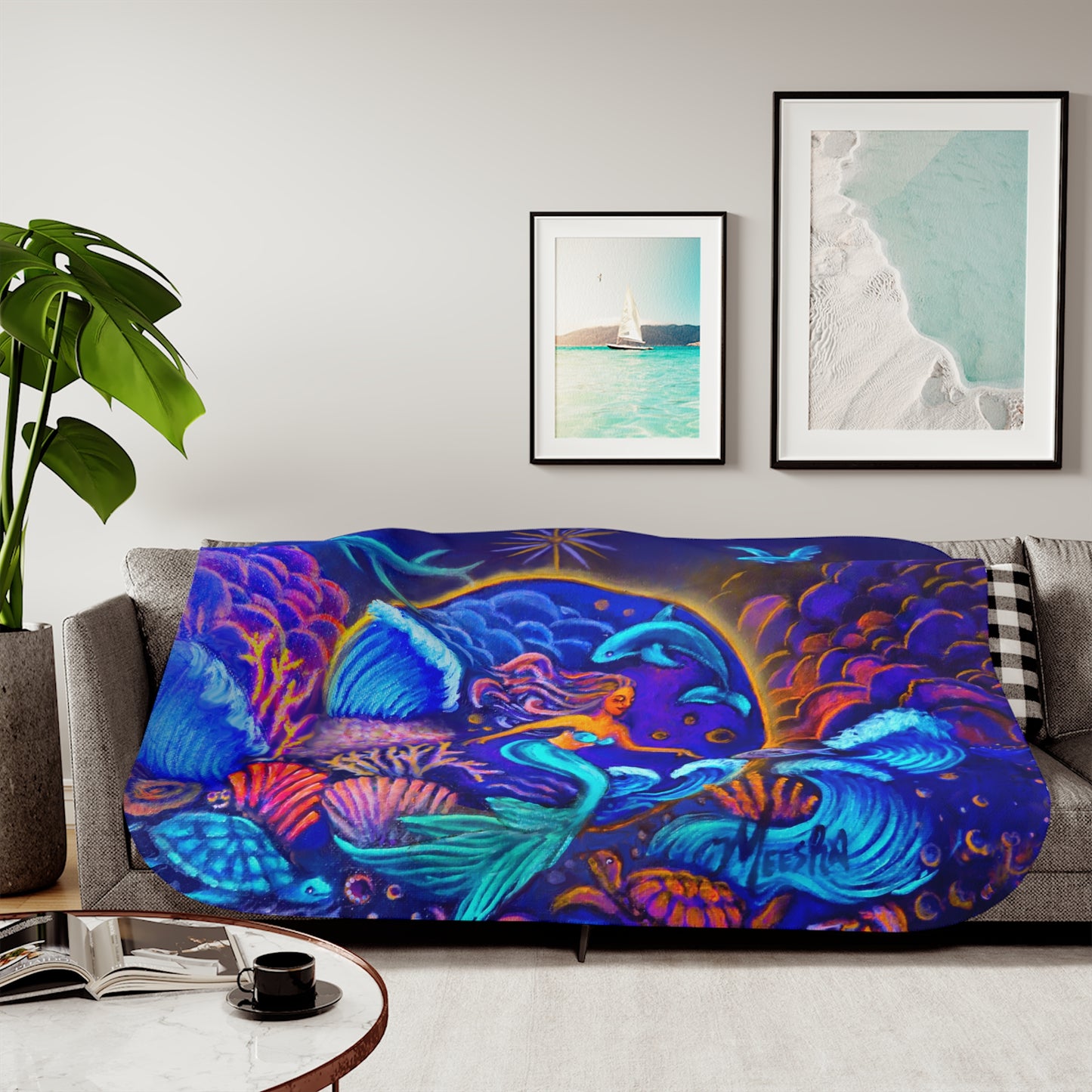 Celestrial Extraterrestrial Super Snuggly Sherpa Blanket